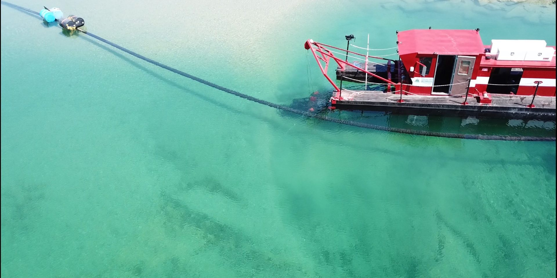 Savin Lake Services getting ready to dredge Savin Lake Services getting ready to dredge