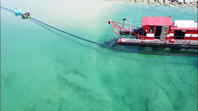 Savin Lake Services getting ready to dredge Savin Lake Services getting ready to dredge