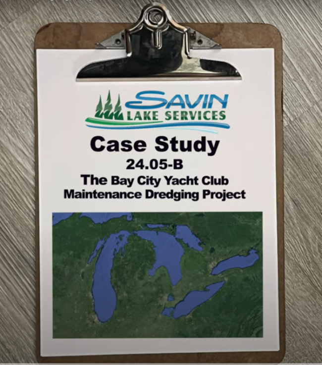 The Bay City Yacht Club Maintenance Dredging Project - Case Study - Savin Lake Services